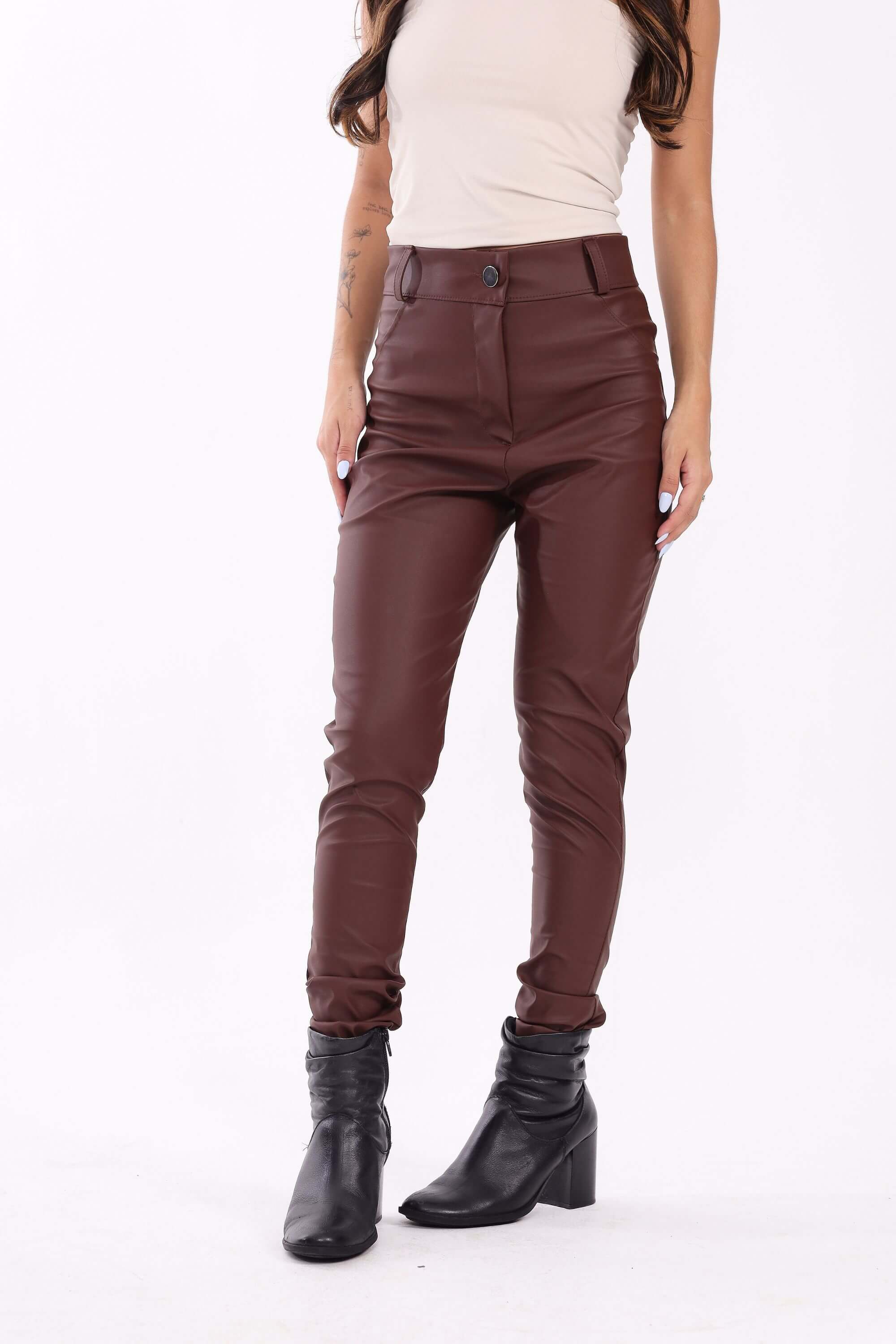 CALÇA COURO SKINNY