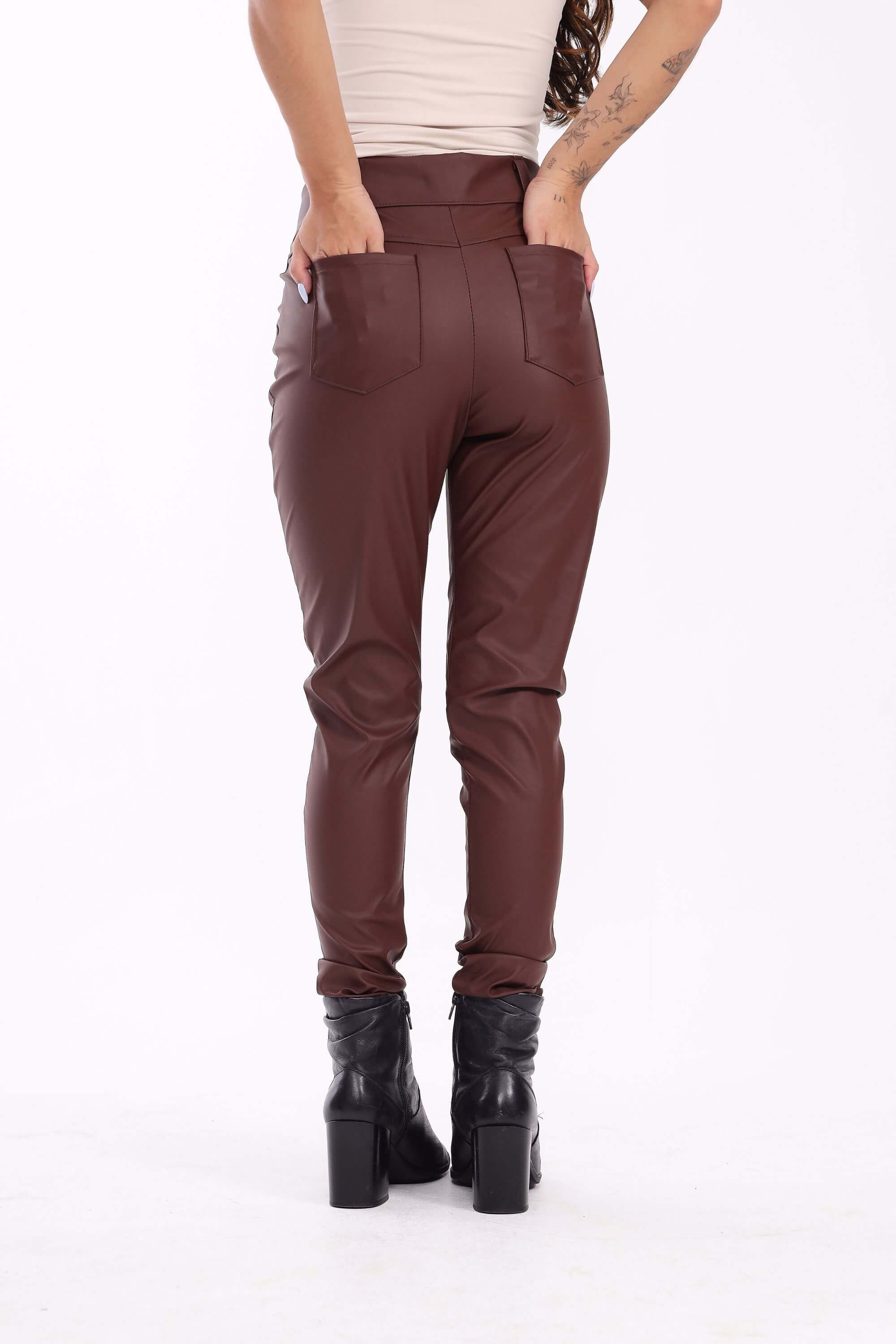 CALÇA COURO SKINNY