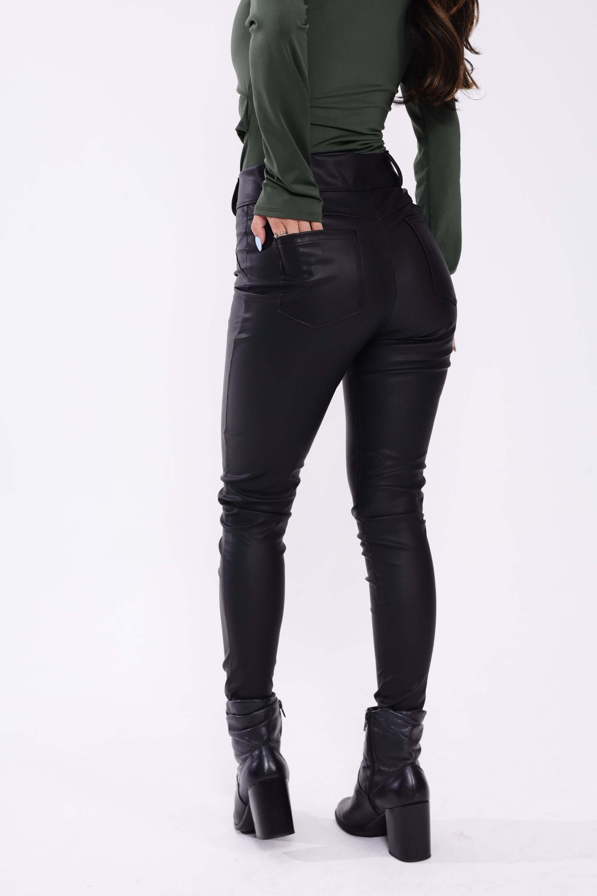 CALÇA COURO SKINNY