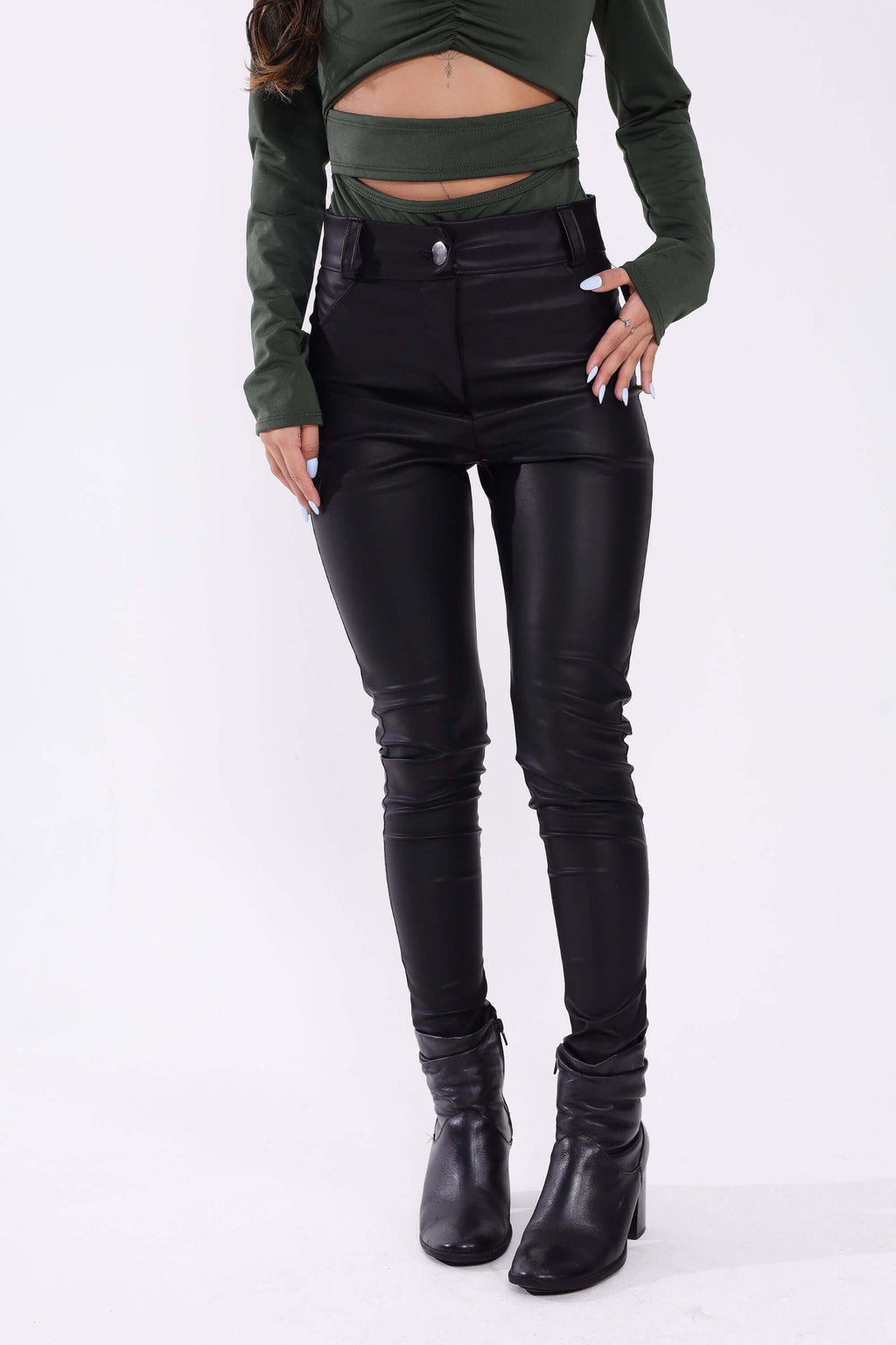 CALÇA COURO SKINNY