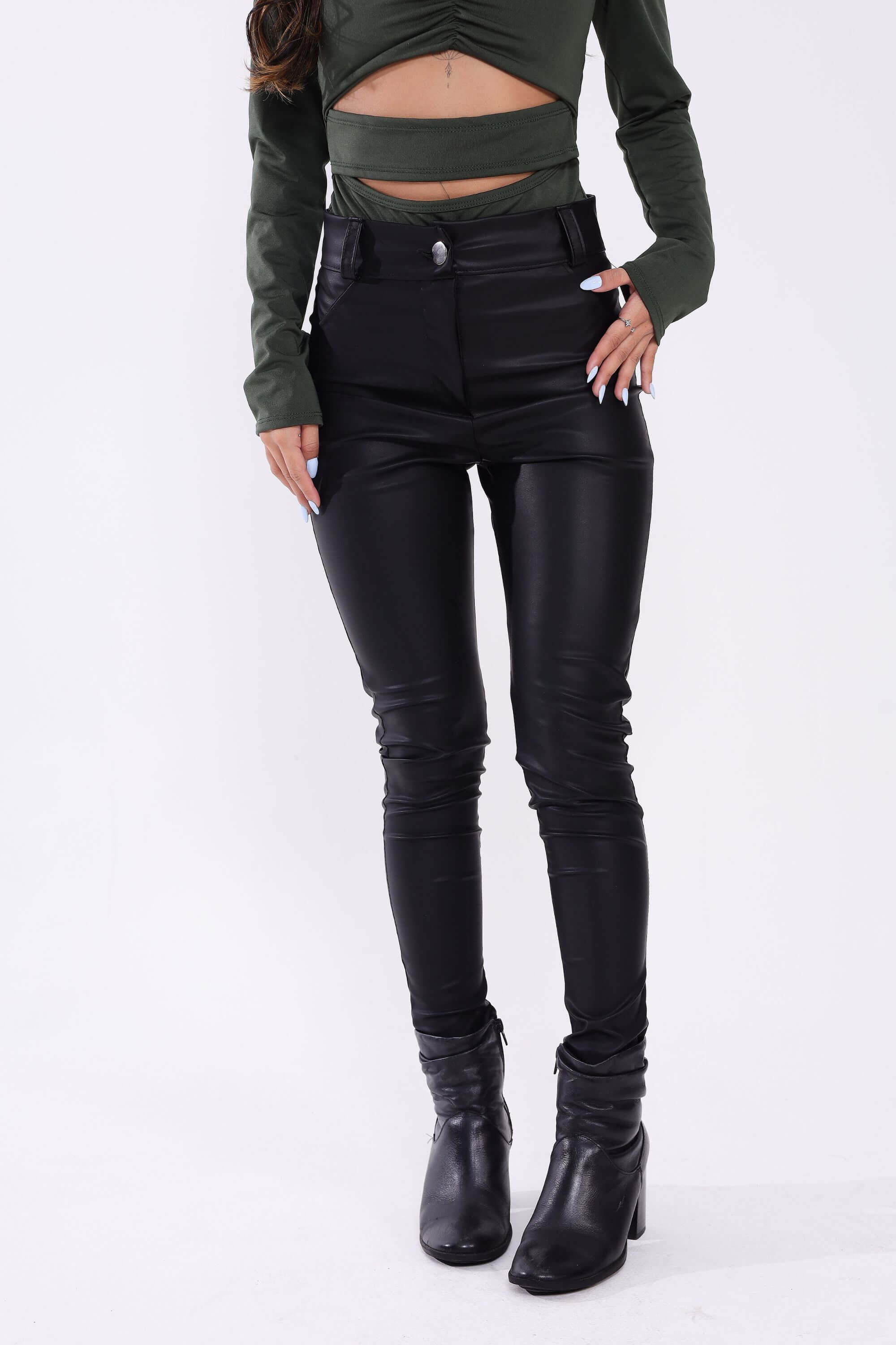 CALÇA COURO SKINNY