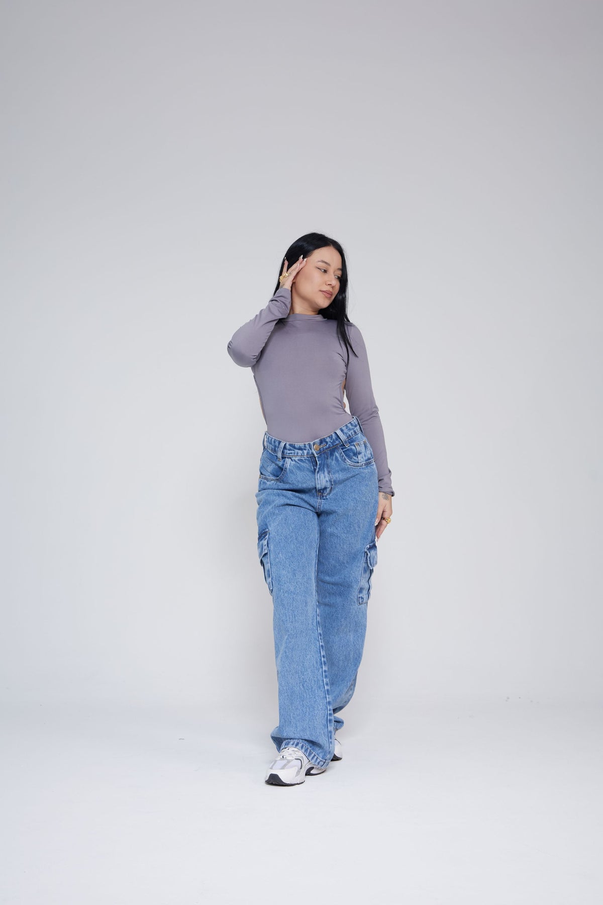 CALÇA CARGO JEANS