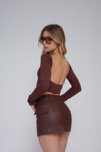 CROPPED COSTAS ABERTA MANGA LONGA