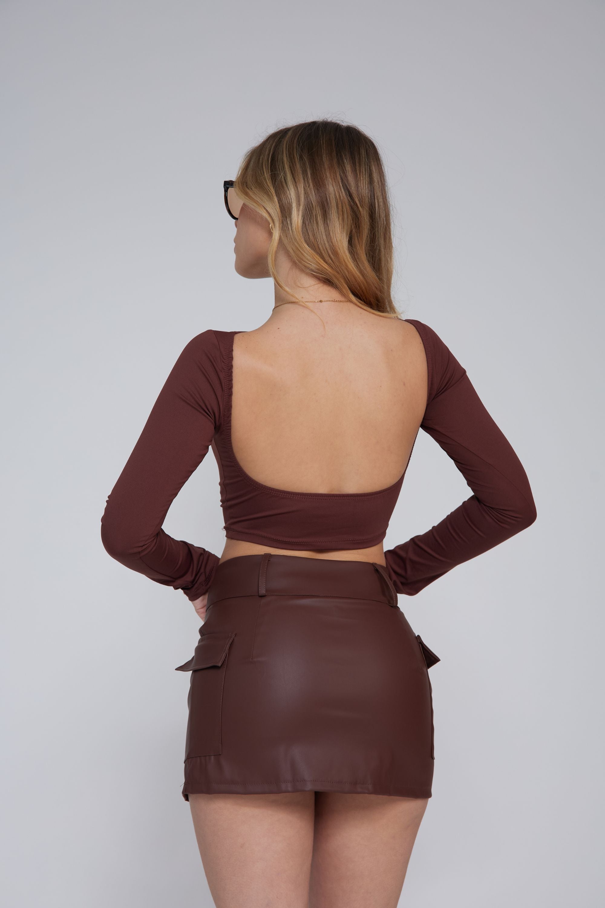 CROPPED COSTAS ABERTA MANGA LONGA