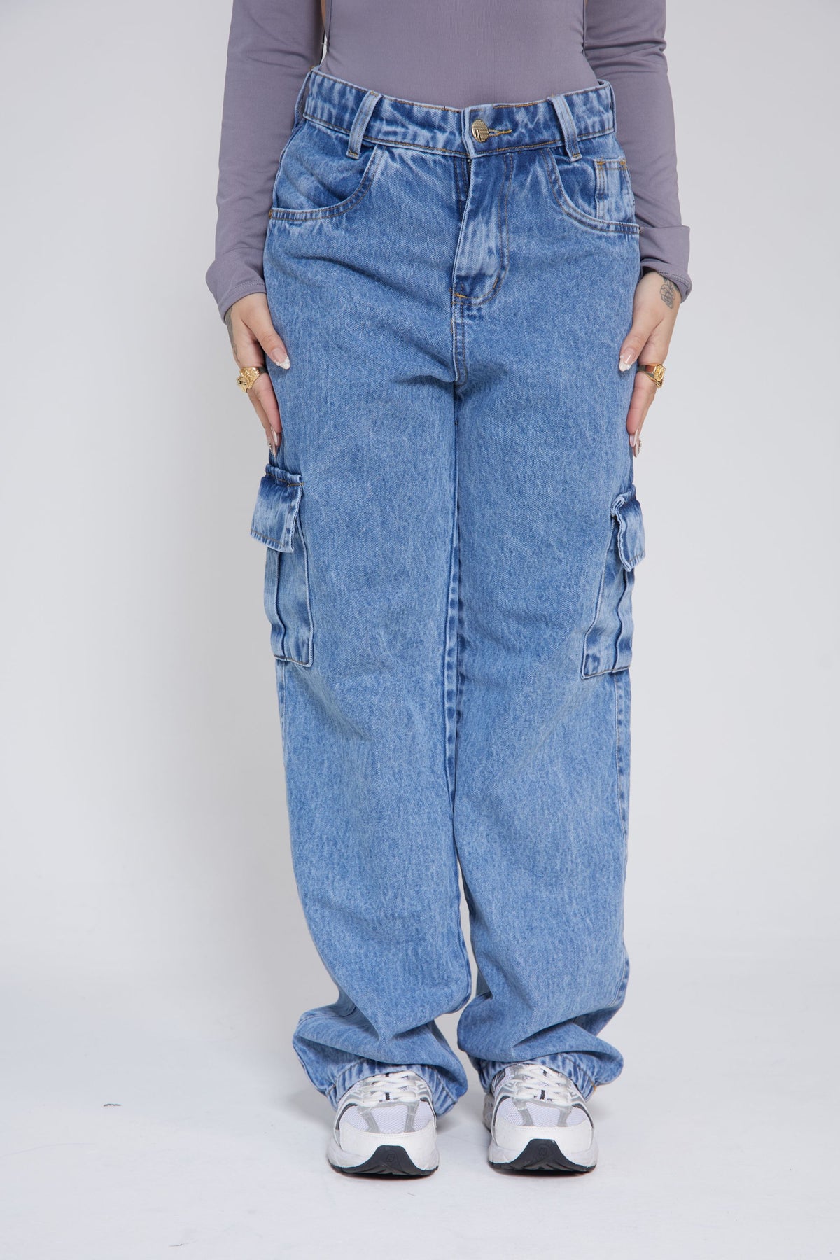 CALÇA CARGO JEANS