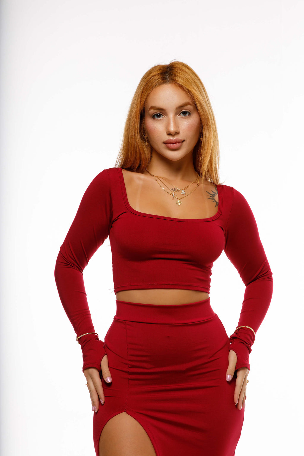 CROPPED MANGA LONGA