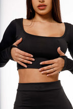 CROPPED MANGA LONGA