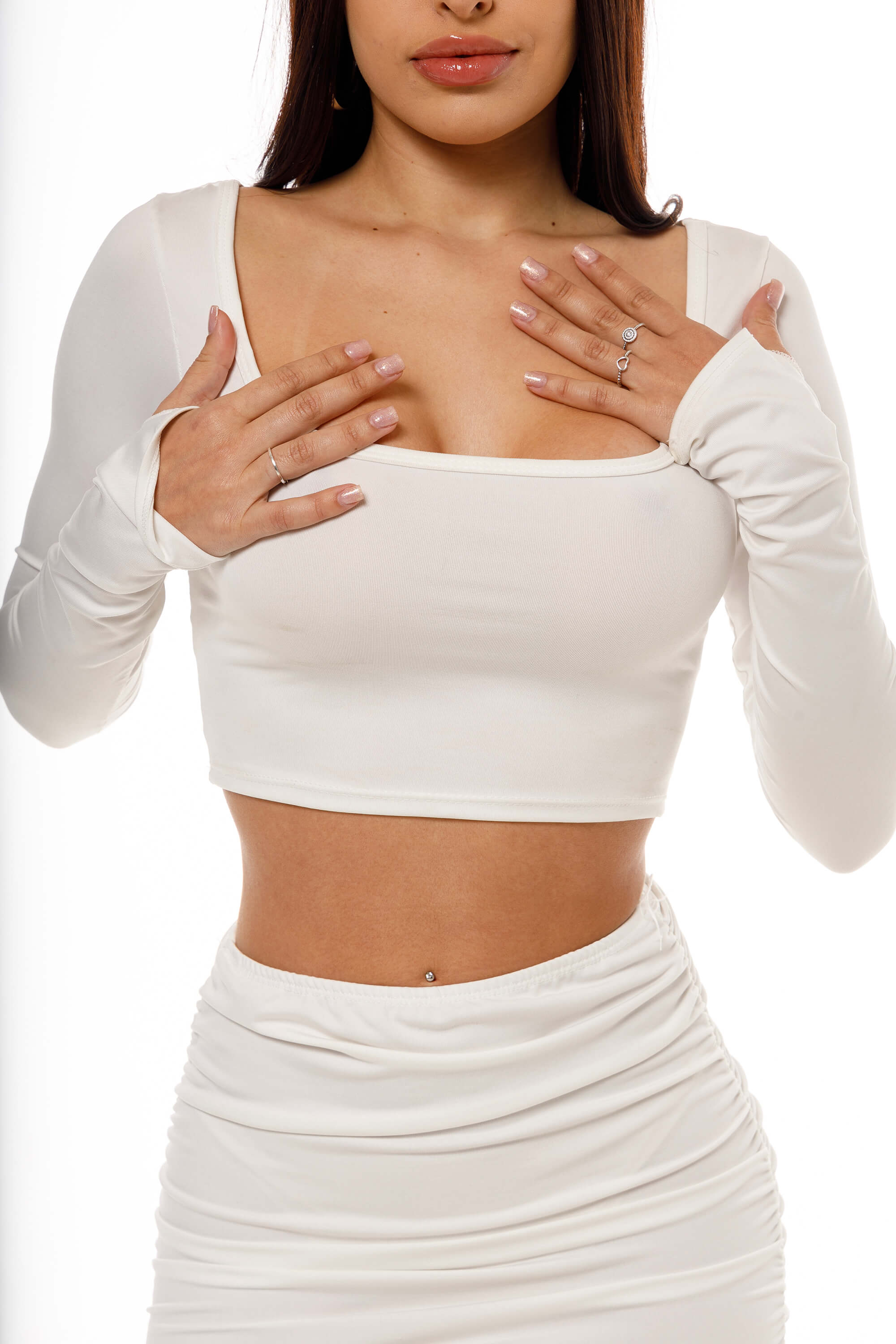 CROPPED MANGA LONGA